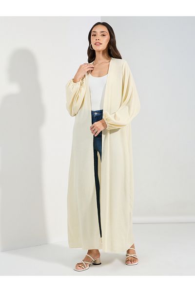 Styli Regular Fit Textured Kimono with Volume Sleeves