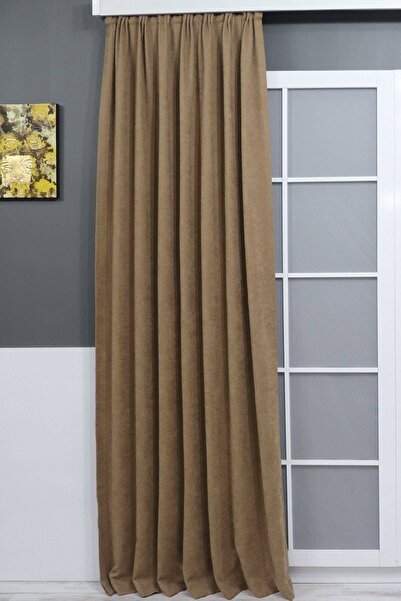 PAŞAMANLAR TEKSTİL Petek Kadife Dokulu Fon Perde