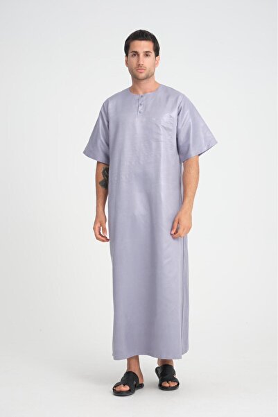 Mercan Hijab Γυαλιστερό Κοραλί Φίσταν - Κοντό Μανίκι