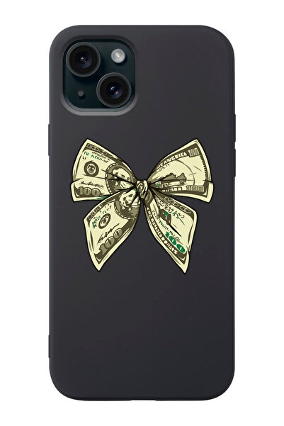 shoptocase Iphone 15 Uyumlu Money Kurdele Desenli İçi Süet Silikon Lansman Te...