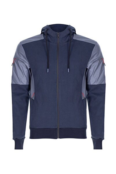 Exuma سترة رجالية باللون الأزرق الداكن H Sweat Jacket M Navy1011006-410