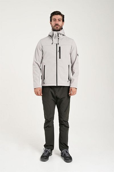 Exuma Men's Stone Color Softshell Coat2311100