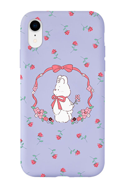 shoptocase Iphone XR Uyumlu Kurdele Bear Desenli İçi Süet Silikon Lansman Tel...