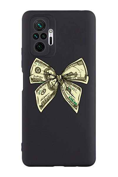 shoptocase Redmi Note 10 PRO Uyumlu Money Kurdele Desenli İçi Süet Silikon La...