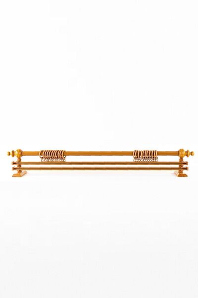 Perdejim Meşe Çift Raylı Ahşap Rustik Perde Askısı 200 Cm - Rustik Borusu