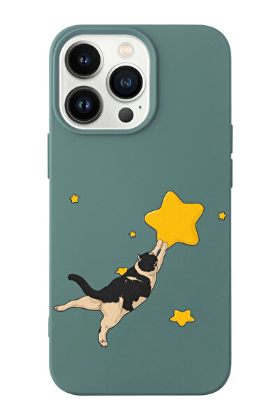 shoptocase حافظة هاتف آي فون 14 برو ماكس متوافقة مع نمط القطط من السيليكون ال...