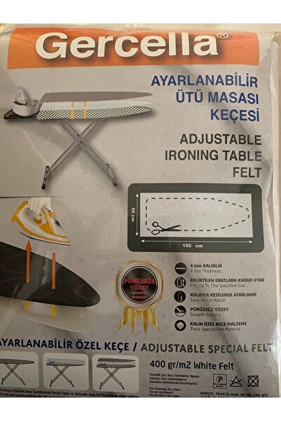 GERCELLA Ayarlanabilir Ütü Masası Kılıfı Örtüsü Bezi Keçesi (ÜTÜ MASASI& AKSE...