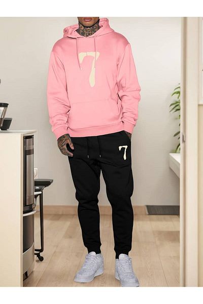 AMMA 7 Printed Unisex Sweatshirt and Sweatpants Set