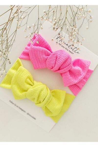 Miccolatte Baby And Kids Neon 2-Piece Bandana Set