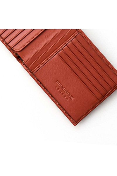 HELMBROOK Ανδρικό πορτοφόλι Tanner Genuine Leather Tan Special Design με προστασία Rfid πολλαπλών θέσεων