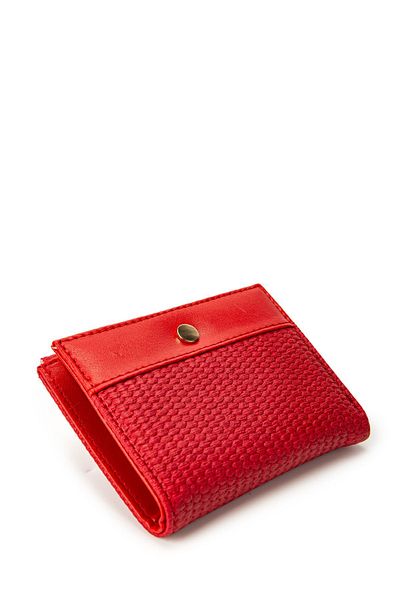 minebag ZC153 Model Red Faux Leather Women's Wallet with Compartment