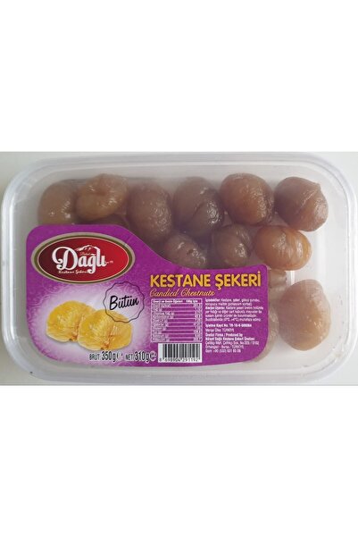 Bülent Dağlı Brüt:350 Gr. Süzme:310 Gr. Plastik Kase Sade Kestane Şekeri (Bütün)