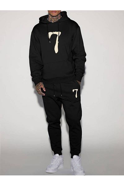 AMMA 7 Printed Unisex Sweatshirt and Sweatpants Set