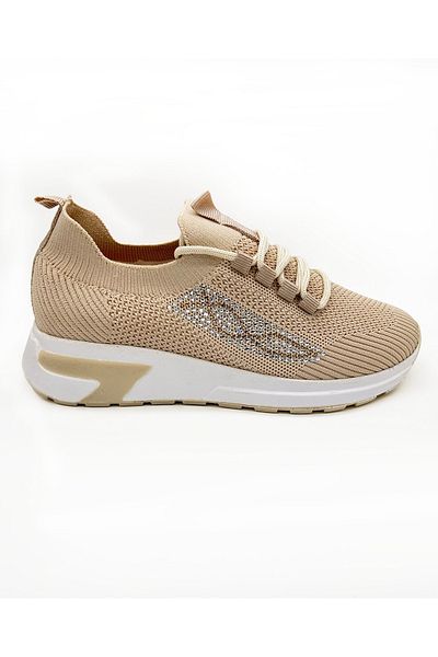 MAGGIO Tenis de damă bej - cu model de piatră și confortabil