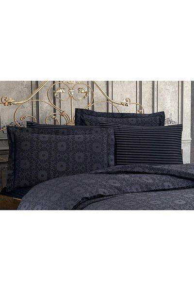 Finezza Jardin Bamboo Jacquard Fabric Smoked Double Oxford 60x80 Cm Pillow Case -1353