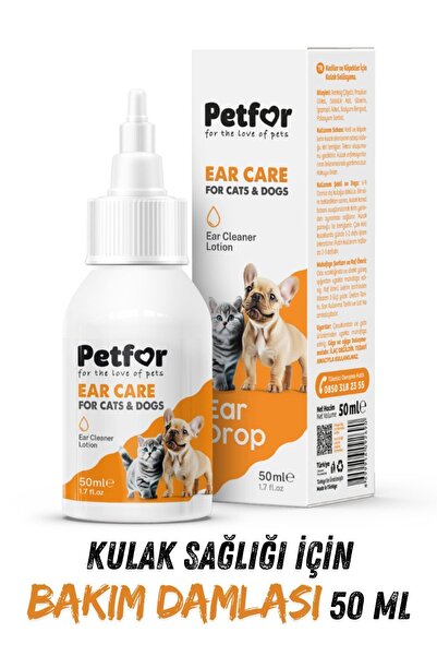 Petfor Kedi ve Köpekler için Kulak Bakım Damlası 50 ML 2 Adet