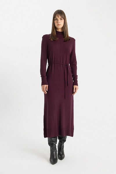 DeFacto Maxi-Strickkleid mit normaler Passform und halbem Rollkragen A9807ax24wn