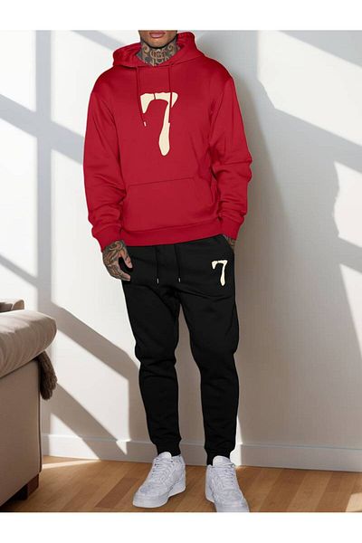 AMMA 7 Printed Unisex Sweatshirt and Sweatpants Set