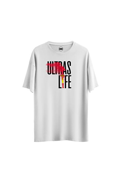 NoiCasuale تي شيرت Ultras Life Torch - مطبوع رقميًا 100% قطن عادي للاسترخاء