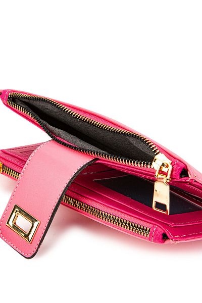 minebag ZC147 Model Hand-held Fuchsia Women's Wallet