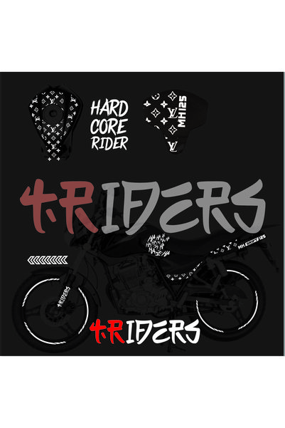 TRİDERS MH DRİFT Sticker Seti  REFLEKTİF BEYAZ