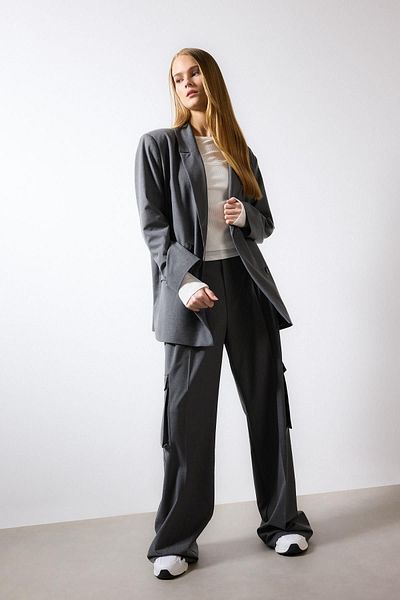 DeFacto Μπουφάν Oversize Collar Blazer - C2575ax24sp