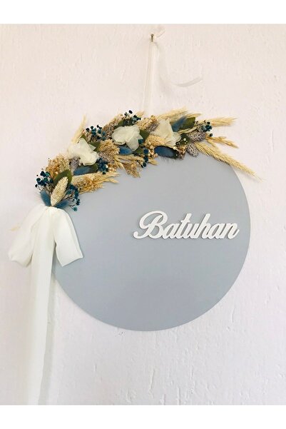 Roseart Kişiye Özel Fiyonklu Hastane Odası & Bebek Odası & Çocuk Odası Kapı Süsü