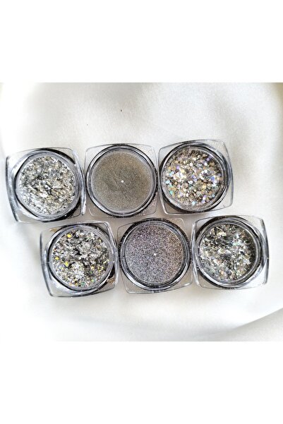 hanyi nails Folyo Powder Karışık Tırnak Pigmenti Ayna Tozu Sim Pul Tırnak Yüz...