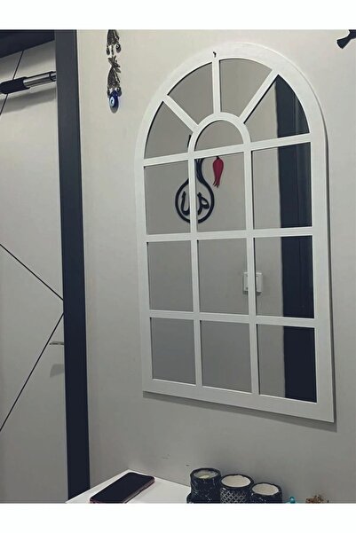 oncawall Beyaz Dekoratif Pencere Model Ayna Boyalı Pleksi Aynalı Kullanıma Hazır 50x80 Ve 40x60