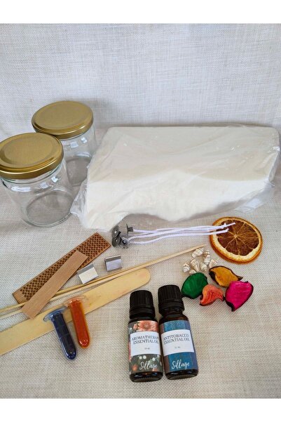SillageCandle %100 Natürel Soya Wax Vegan Aromaterapi Mum Yapım Seti 500gr Mu...