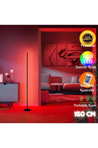 neeko Rgb Stıck Led Lambader Full Renk Full Rgb Uzaktan Kumandalı Aydınlatma Sistemi Dimlenebilir 150 Cm