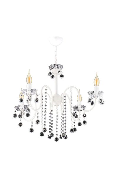SONSUZ AYDINLATMA&AVİZE Palm Tree 4-Piece White Crystal Stone Upward Facing Luxury Chandelier