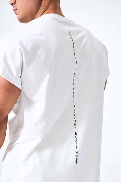 FAST EFFECT WEAR Μπλουζάκι μεγάλου μεγέθους με ανάγλυφο πίσω και μπροστινό τύπωμα "Line"