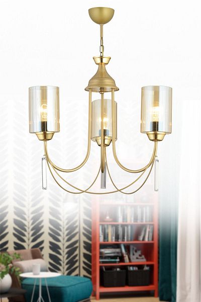 SONSUZ AYDINLATMA&AVİZE Ekitme Gelincik 3-Plus Pipe Glass Luxury Upward Facing Crystal Stone Chandelier