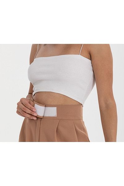Noa Noa HIRAZ Damen-Plaszo-Hose mit hoher Taille und Klettverschluss