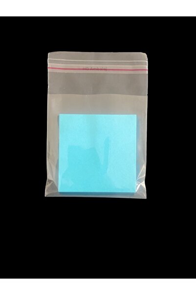 HG AMBALAJ 100 Adet 10X15 Cm Bantlı Yapışkanlı Şeffaf OPP Jelatin Poşet ( 10X10+5)