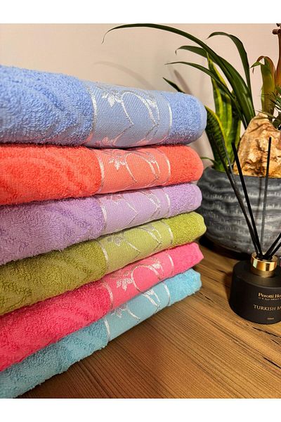üntaş 6 Pieces 50x85 cm Jacquard Hand Towels