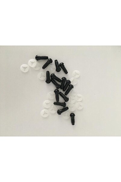 TRENDHOBİEVİ Amigurumi 6 Mm 100 Adet 50 Çift Sertifikalı Vidalı Güvenli Siyah...