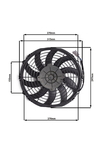 11 İNÇ 120 WAT 24 VOLT ÜFLEYİCİ AXİEL FAN