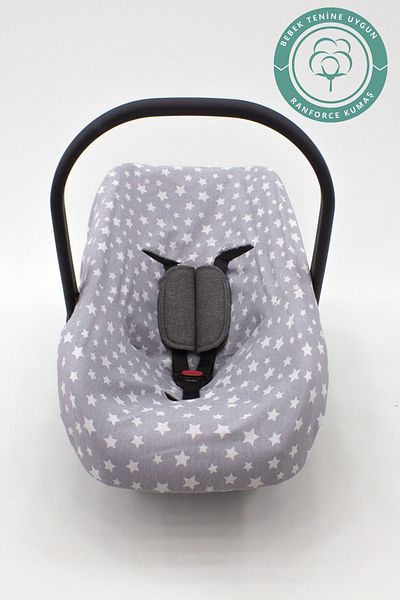 mordesign Baby Stroller Sheet, Standard Size, Elastic Waist Baby Car Seat Cover, Stars Series, Gray