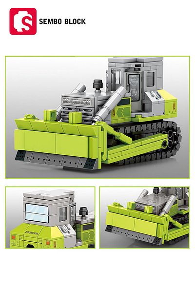 Sembo Block Zoomlion Mini Bulldozer - 280 قطعة من مكعبات البناء المرخصة المتوافقة مع Lego ( 705102 )