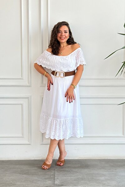 Yağmur Butik Rochie din bumbac cu guler Madonna