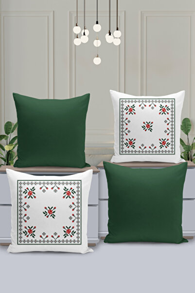 Filamente Double Sided Digital Printed 4-Piece Throw Pillow Cover Set - High Quality Washable Micropetek