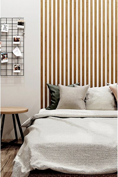 kutuTR NOTPA Ceviz Dekorasyon Ahşap Şerit Duvar Panelleri Dekoratif Duvar Çıtası 1 Paket(10 Adet)