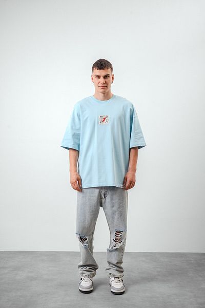 Respire Μπλουζάκι Baby Blue Horizon Oversize