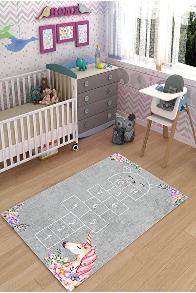 Bebişim Halı Seksekli Sevimli Pony Çocuk Halısı