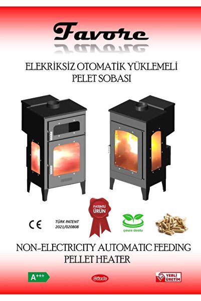 Favore Pelet Şömine Sobası Türkiye'nin Tek Döküm Pelet Sobası