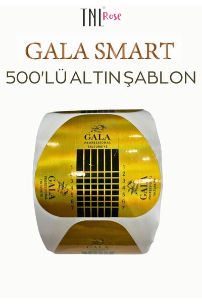 gala smart 500'lü Altın Protez Tırnak Şablonu Kalıcı Oje Protez Tırnak
