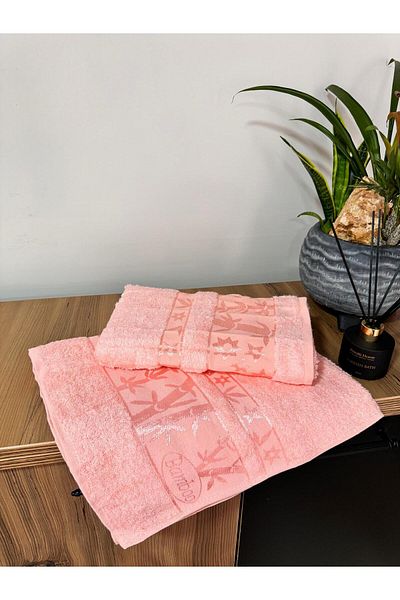 üntaş Σετ πετσετών μπάνιου και κεφαλιού 100% Bamboo 1 Piece - 90x150 και 50x90