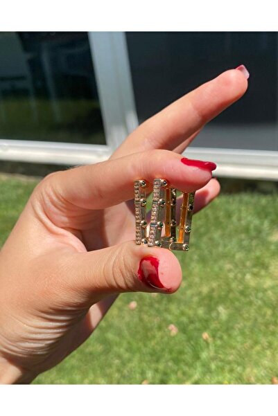 Niceboutique Yeşil Taşlı Gold Çelik Serenay Küpesi